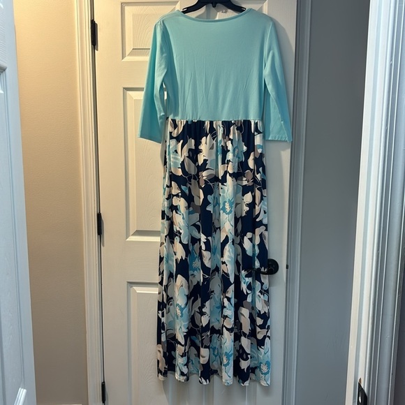 Floral long women’s maxi dress size large - Picture 3 of 7